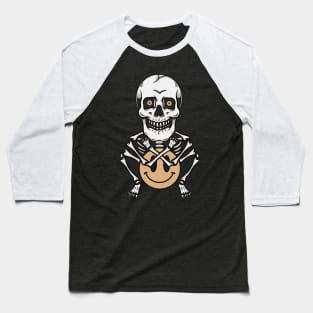 Smile and skull Baseball T-Shirt